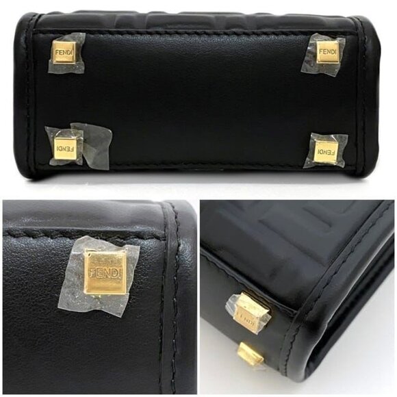 Fendi 2-Way Bag Sunshine Mini Black - Picture 9 of 10
